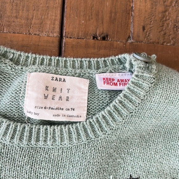 Zara zipper pocket crab knit pullover sweater - Picture 3 of 7